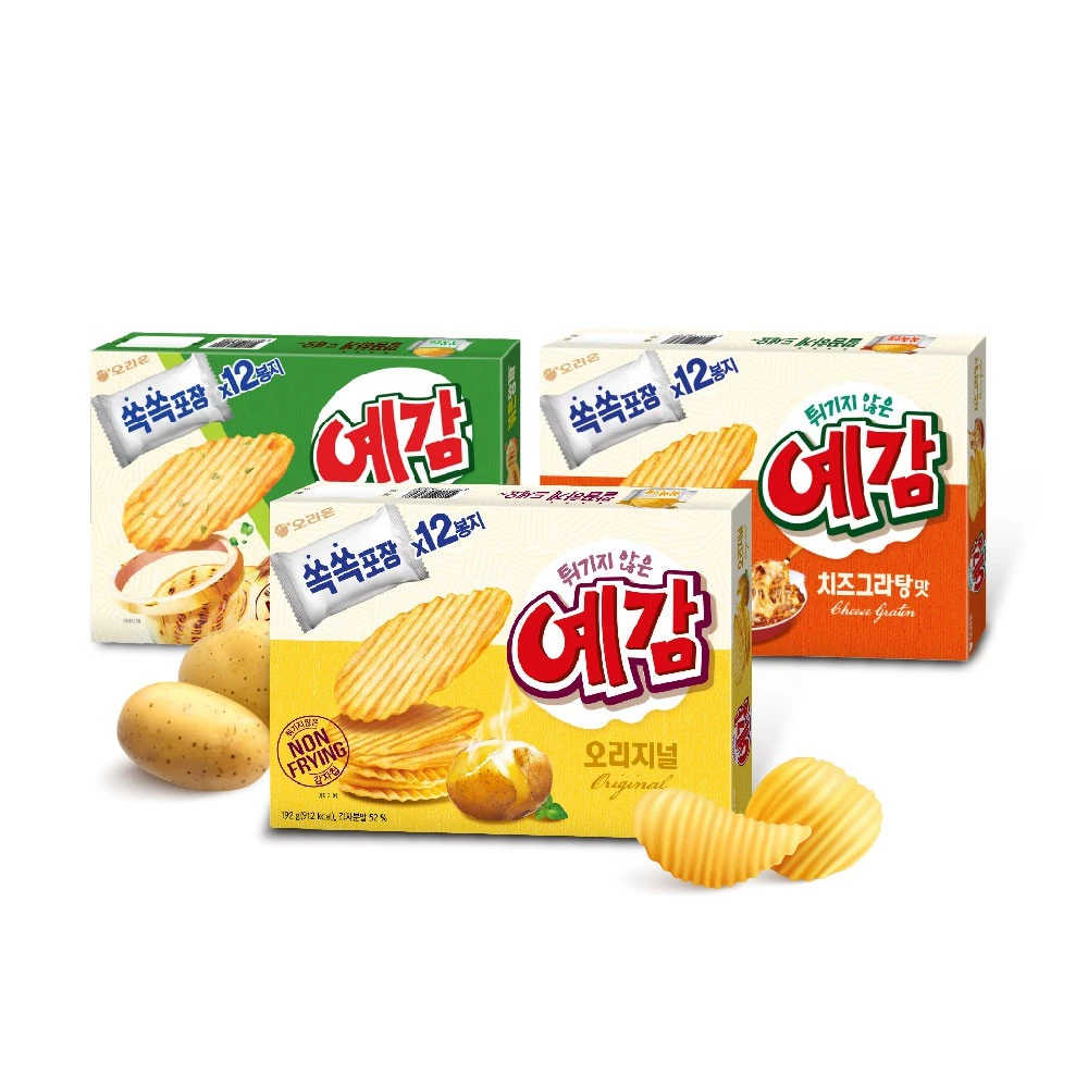 【蝦皮直營】韓國 orion 好麗友 預感香烤洋芋片 原味/起司/洋蔥 12入/盒 超值量販包 非油炸烘