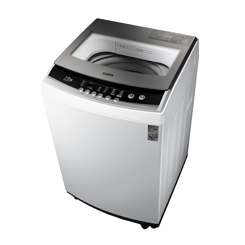 SAMPO聲寶 10KG 金級小貴族系列定頻洗衣機-珍珠白 ES-B10F 含基本運送+安裝+回收舊機
