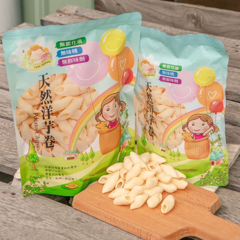 【集賢庇護工場】天然洋芋卷 50g/100g (原味無添加，小朋友愛吃涮嘴洋芋餅乾) 超熱賣中 洋芋捲 洋芋