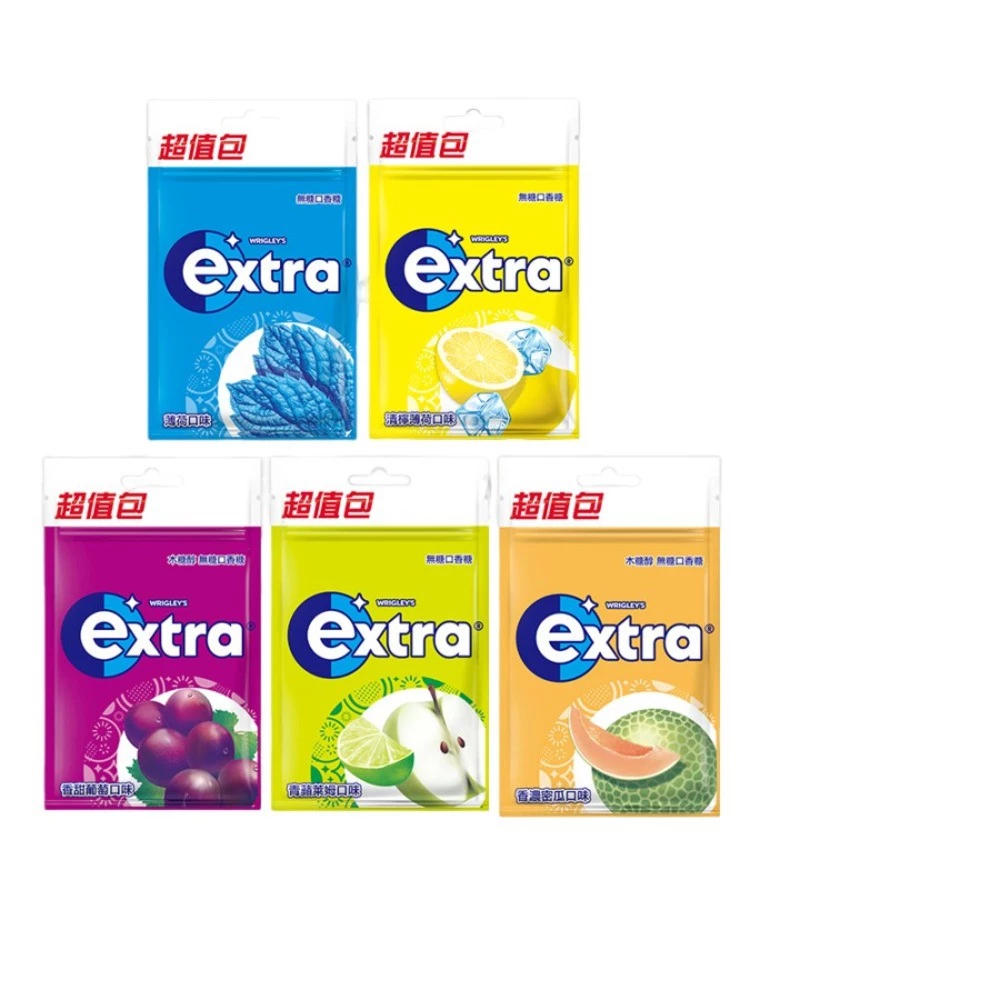 Extra益齒達 潔淨無糖口香糖 62g/包 潔牙 口腔清潔 超值包 薄荷