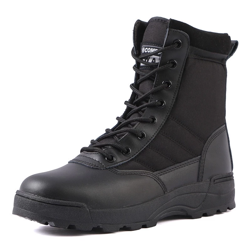 男女軍靴、作戰靴、戰術靴、登山靴、戶外靴、黑色高幫、防踢防撞